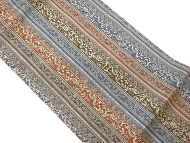 JAPANESE NAGOYA OBI / WOVEN FLORAL PLANTS